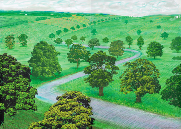 《A Bigger Green Valley》 / デイヴィット・ホックニー 画像引用:https://www.phillips.com/