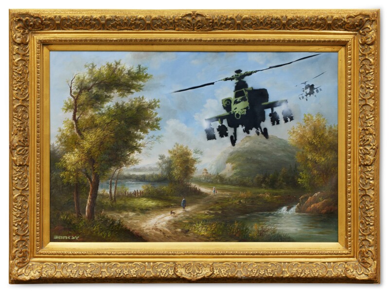 バンクシーVandalised Oil(Choppers)