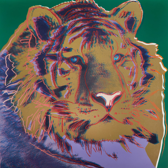 アンディ・ウォーホル《Siberian Tiger, from Endangered Species (F. & S. 297)》(1983)