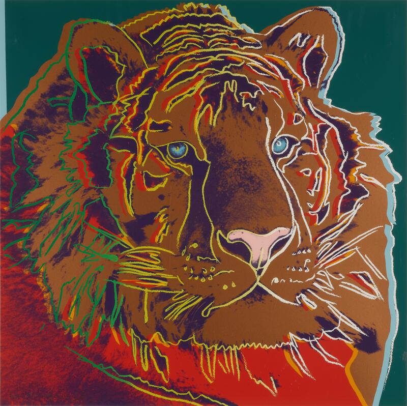 アンディー・ウォーホル《Siberian Tiger, from Endangered Species (Feldman & Schellmann II.297)》(1983)