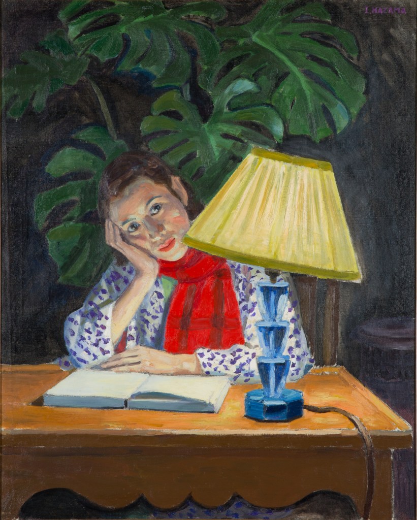 硲伊之助《燈下》1941年、硲伊之助美術館